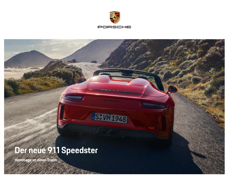 Рекламный буклет Porsche 991 Speedster D